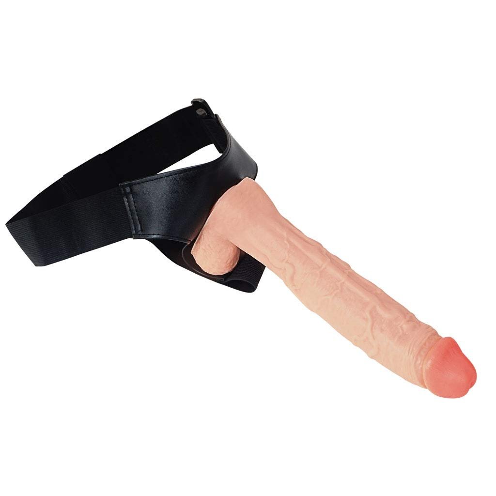 10 Inch Harness Strap on Cock Realistic Flesh Large Dildo Flexible Penis with Powerful Suction Cup for Lesbian Couples - Image 7