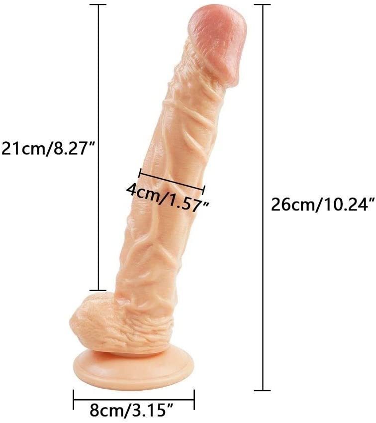 10 Inch Harness Strap on Cock Realistic Flesh Large Dildo Flexible Penis with Powerful Suction Cup for Lesbian Couples - Image 5