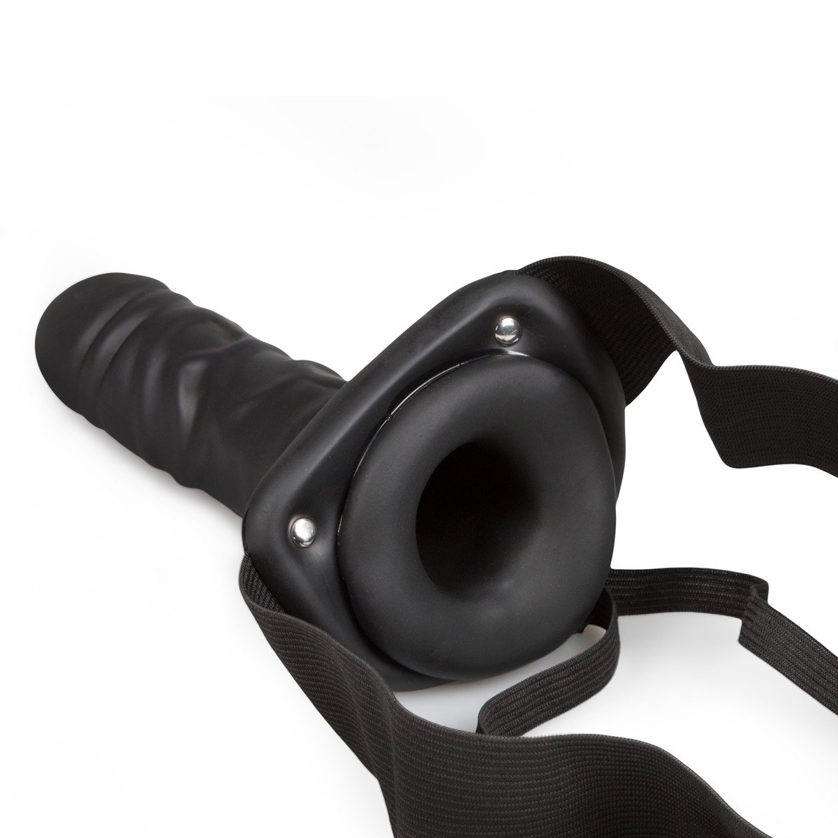Black Hollow Strap On Penis Dildo Vibrator For Men - Image 2