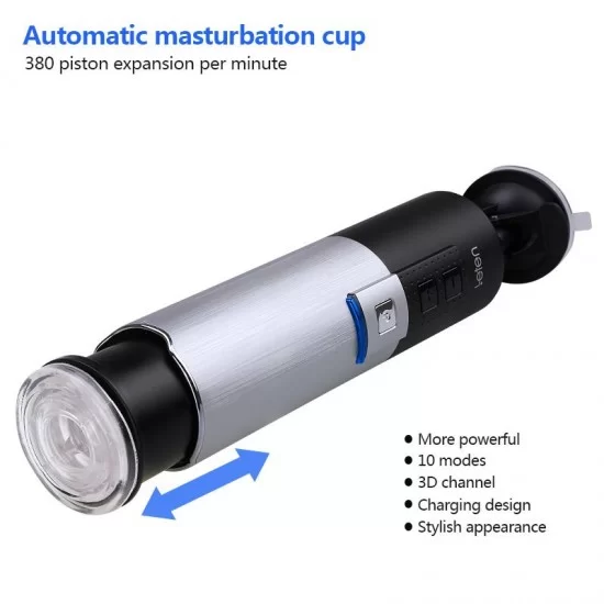 Latin X9 Auto Piston USB Rechargeable Handsfree Masturbator - Image 5