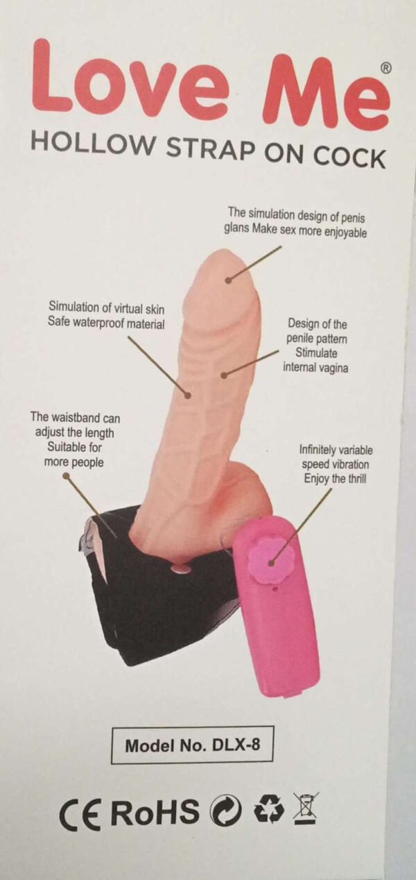 Love Me Hollow Strap On Dildo With Vibration - Image 10