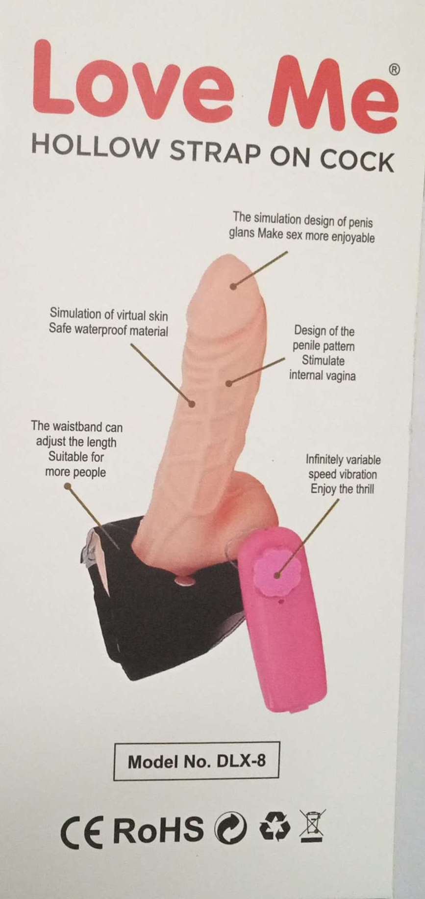 Love Me Hollow Strap On Dildo With Vibration - Image 10
