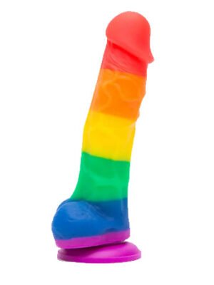 Rainbow suction Realistic Dildo Non Vibrator
