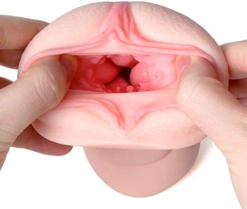 2 In 1 Vagina and Mouth Pocket Pussy Male Masturbator - Image 5