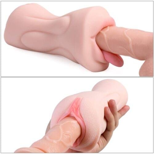2 In 1 Vagina and Mouth Pocket Pussy Male Masturbator - Image 3