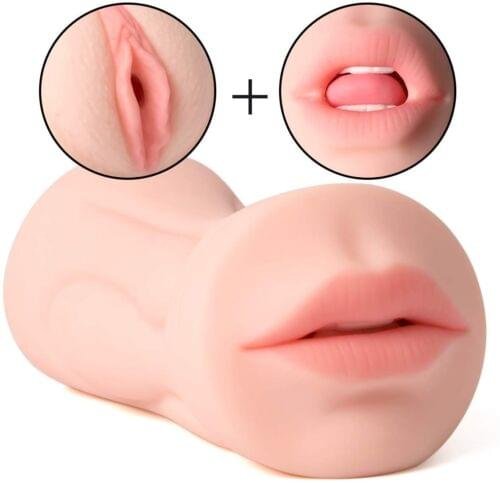 2 In 1 Vagina and Mouth Pocket Pussy Male Masturbator