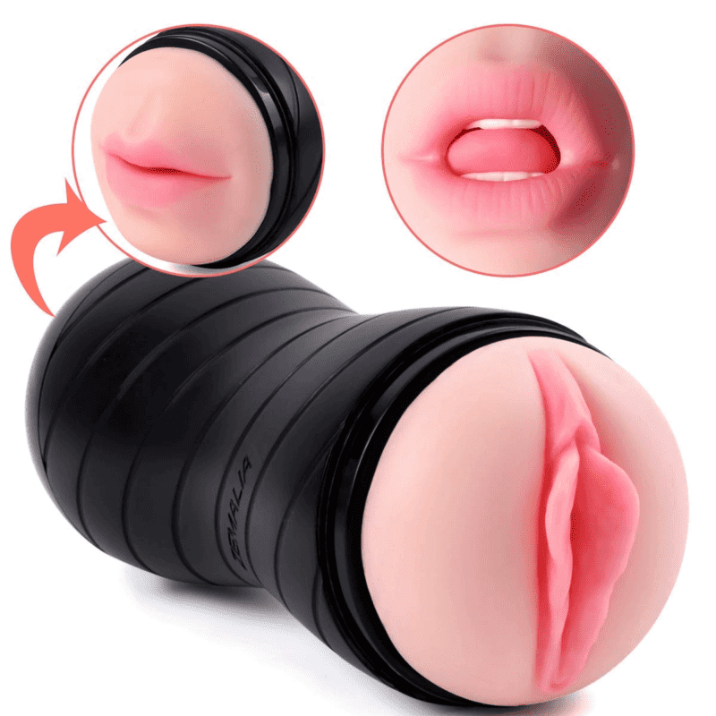 Double Ended Stroker Mouth And Pussy Vagina Oral Blow Job Masurbation Sex Toys - Image 2